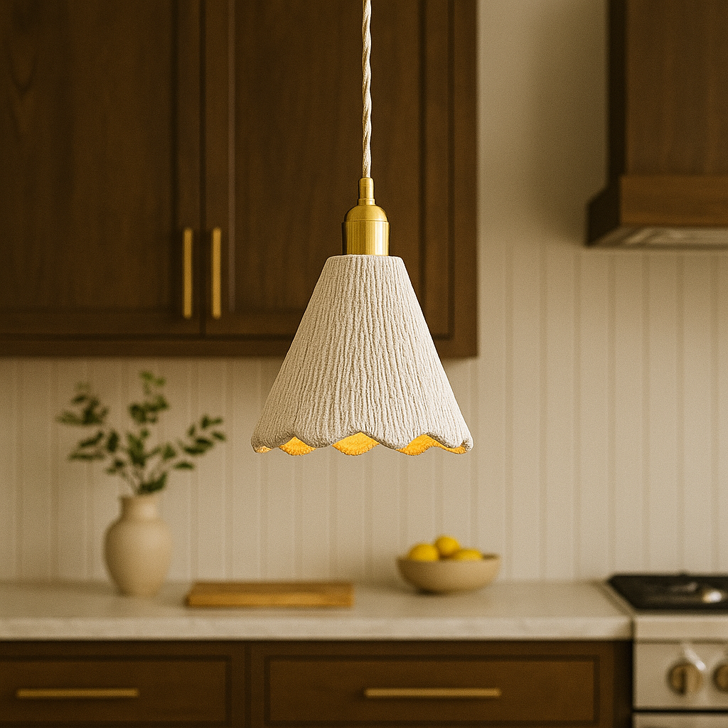 Lampada a sospensione in cemento