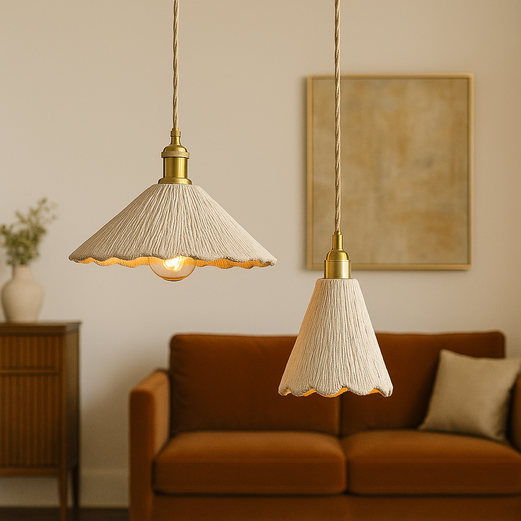 Lampada a sospensione in cemento
