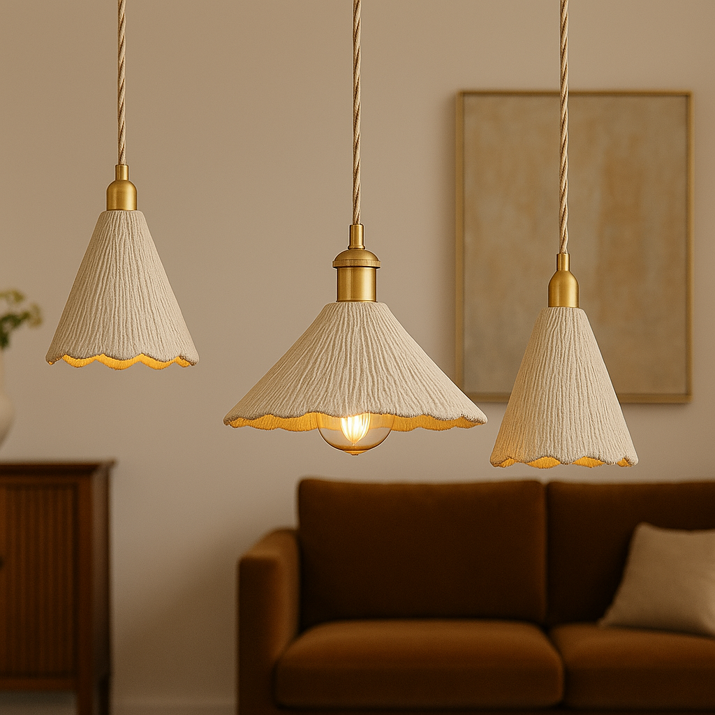 Lampada a sospensione in cemento