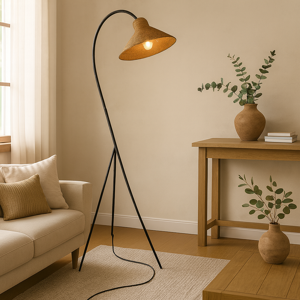 Lampada da terra in bambù