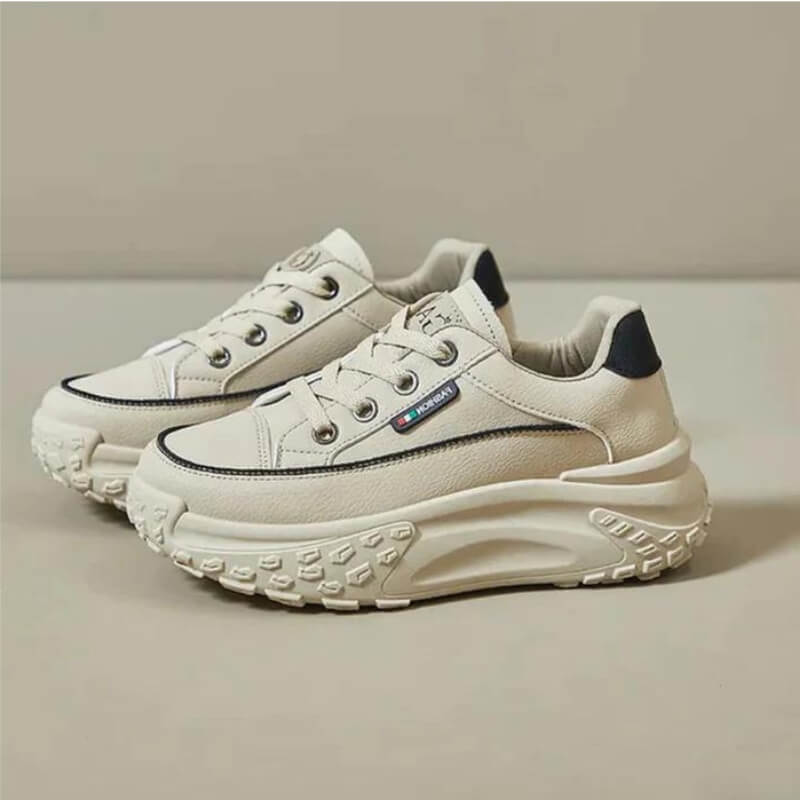 Baskets Confortables ChicWalk en Beige - Confort Orthopédique et Style Élégant pour une Mode Décontractée