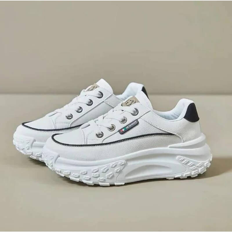 Baskets Confortables ChicWalk en Blanc - Confort Orthopédique et Style Élégant pour une Mode Décontractée