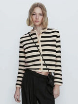 Coco - Cardigan a righe, maniche lunghe