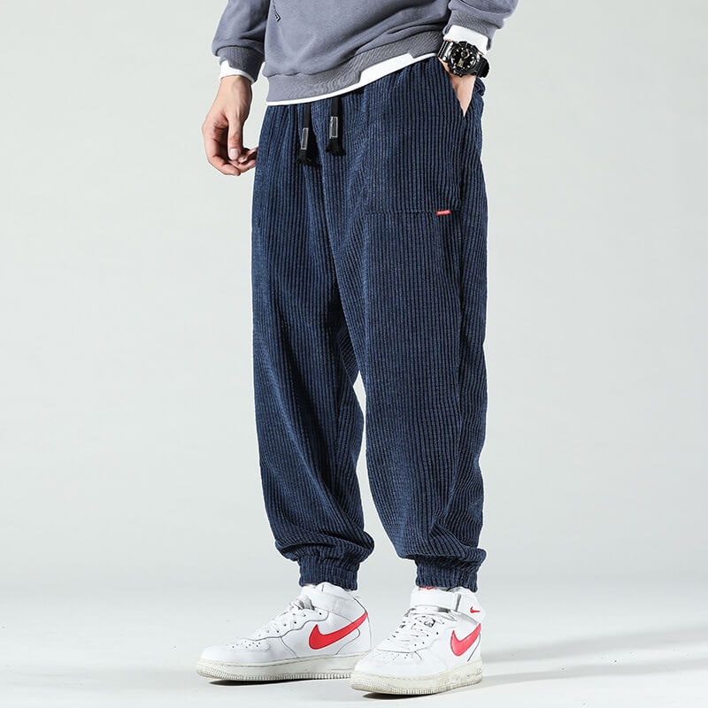 Pantalon chic en velours bleu foncé pour homme - Daniel | Tendance - Créateur tendance, style polyvalent