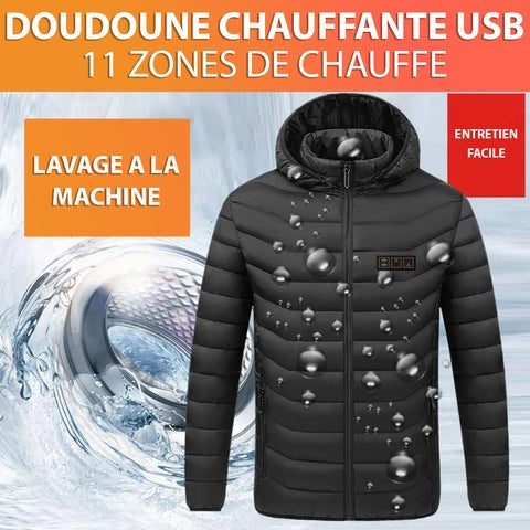 Doudoune Chauffante Mixte Zones - Confort Extérieur et Résistance à l'Eau tra