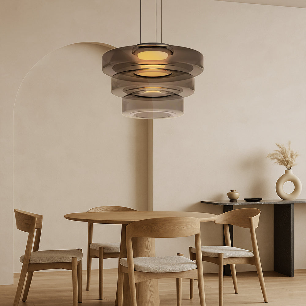 Lampada a sospensione danese in vetro Bauhaus