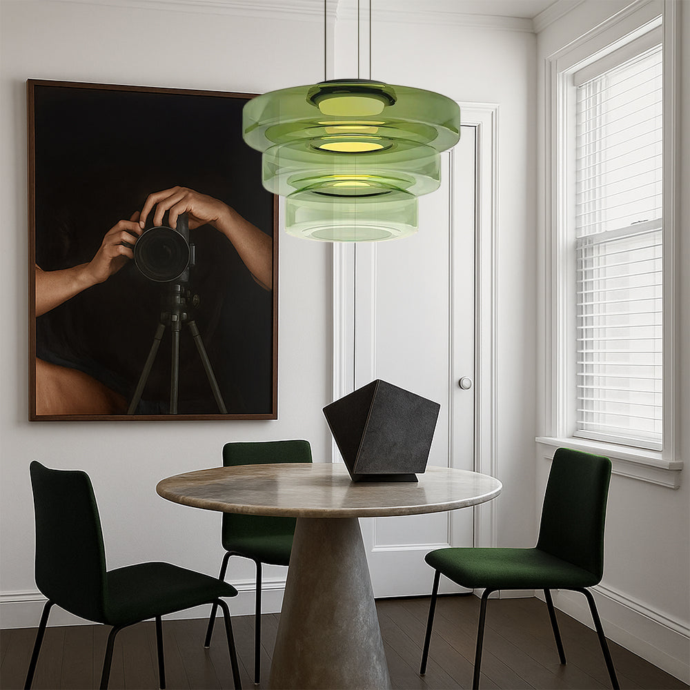 Lampada a sospensione danese in vetro Bauhaus