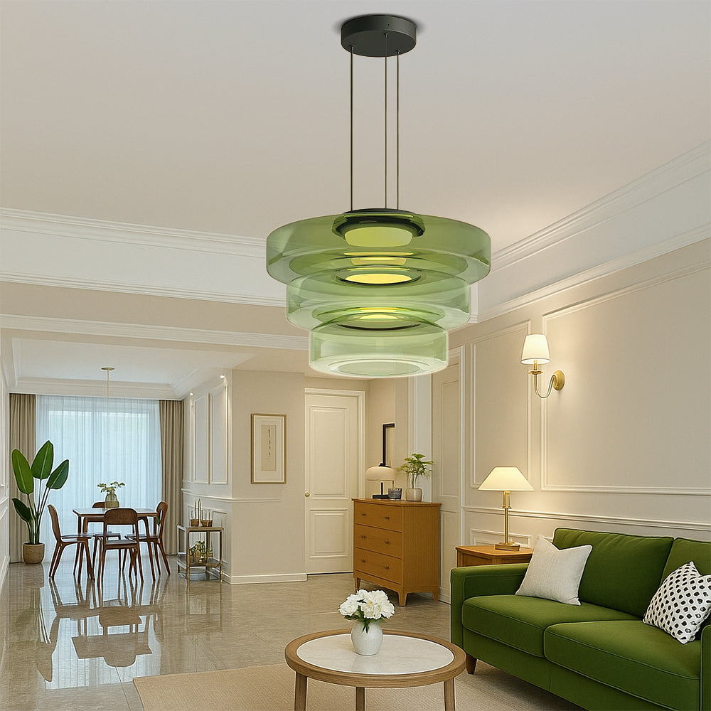 Lampada a sospensione danese in vetro Bauhaus