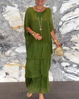 Elsie | Vestito lungo elegante con scollo a O per donne