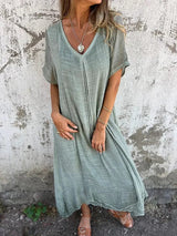 Elva | Vestito midi con scollo a V