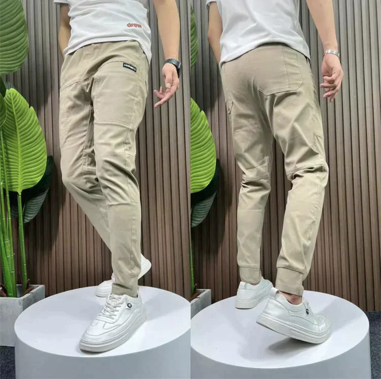 Pantalon cargo extensible Fardi - Beige extensible et flexible travel bottle