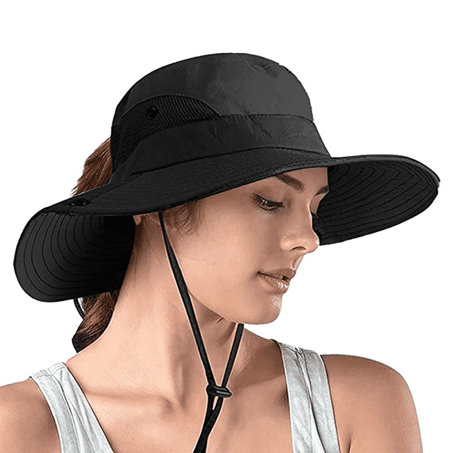 Chapeau Anti UV N° - Style Cowboy Élégant et Pratique, Protection Soleil - Noir d