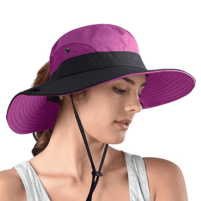 Chapeau Anti UV N° - Style Cowboy Élégant et Pratique, Protection Soleil - Violet