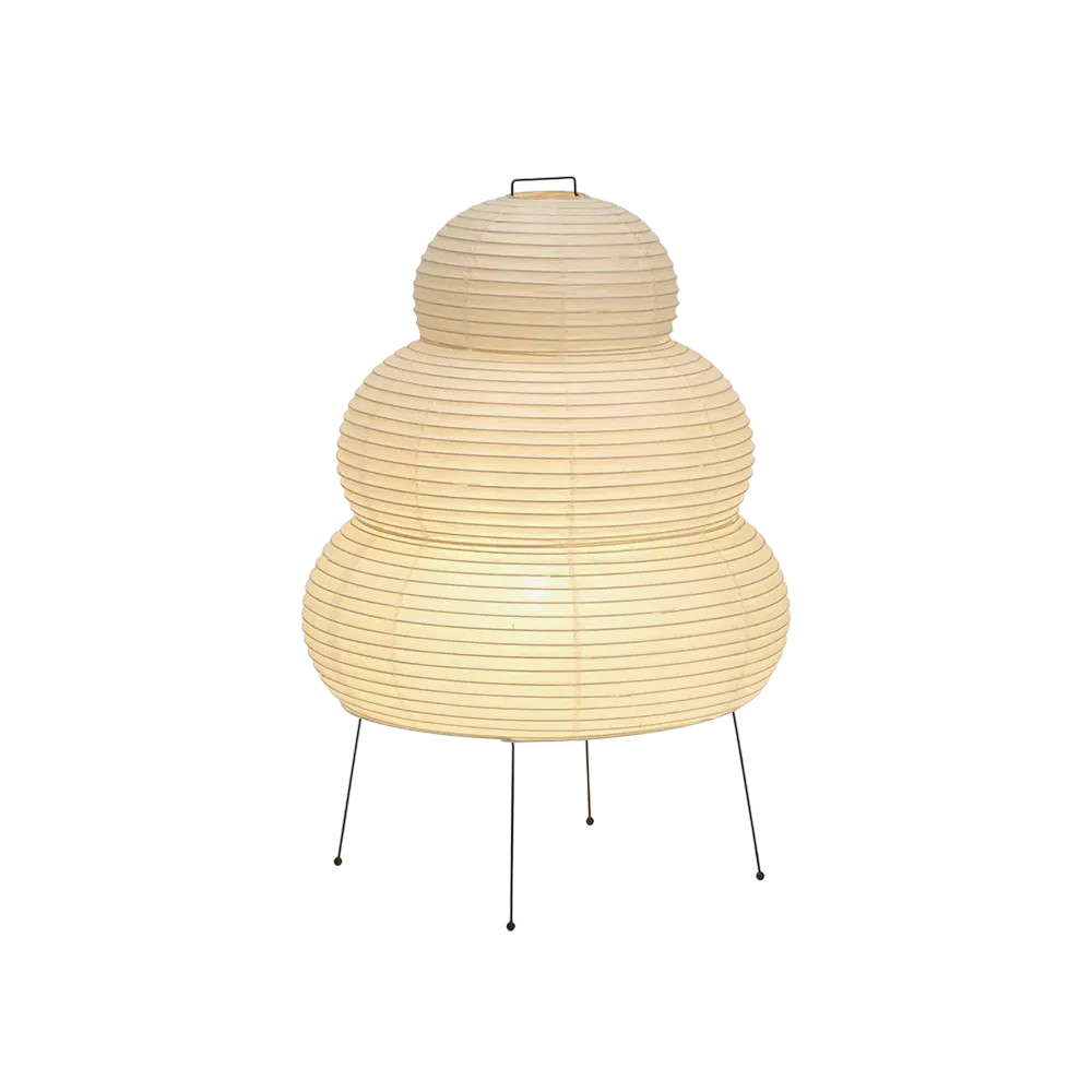 Lampada da terra in carta di riso