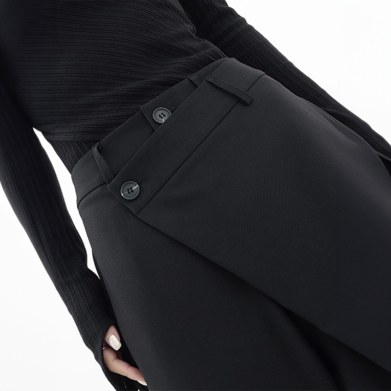 Pantalon ample Julia coupe asymétrique style rétro travel bottle leak-proof d
