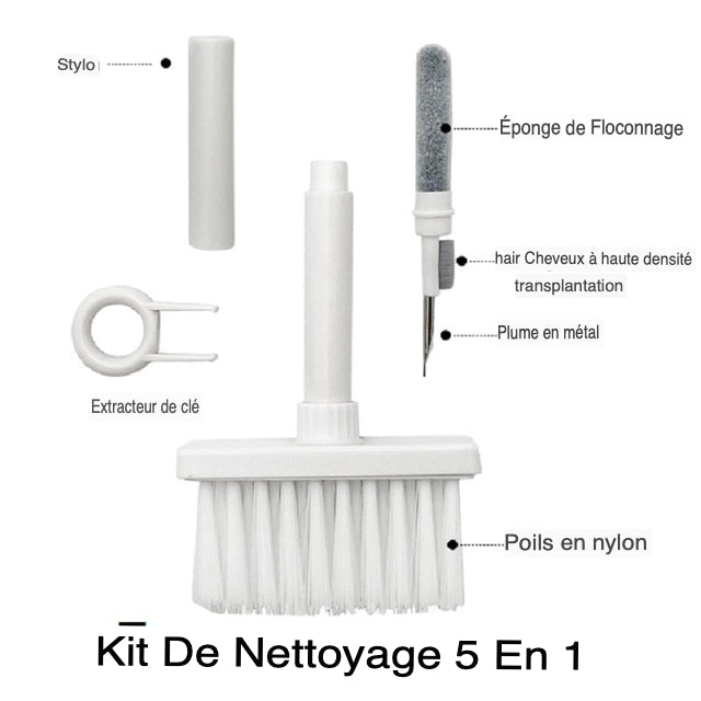 Efficient cleaning accessory for keyboards and more travel bottle leak-proof