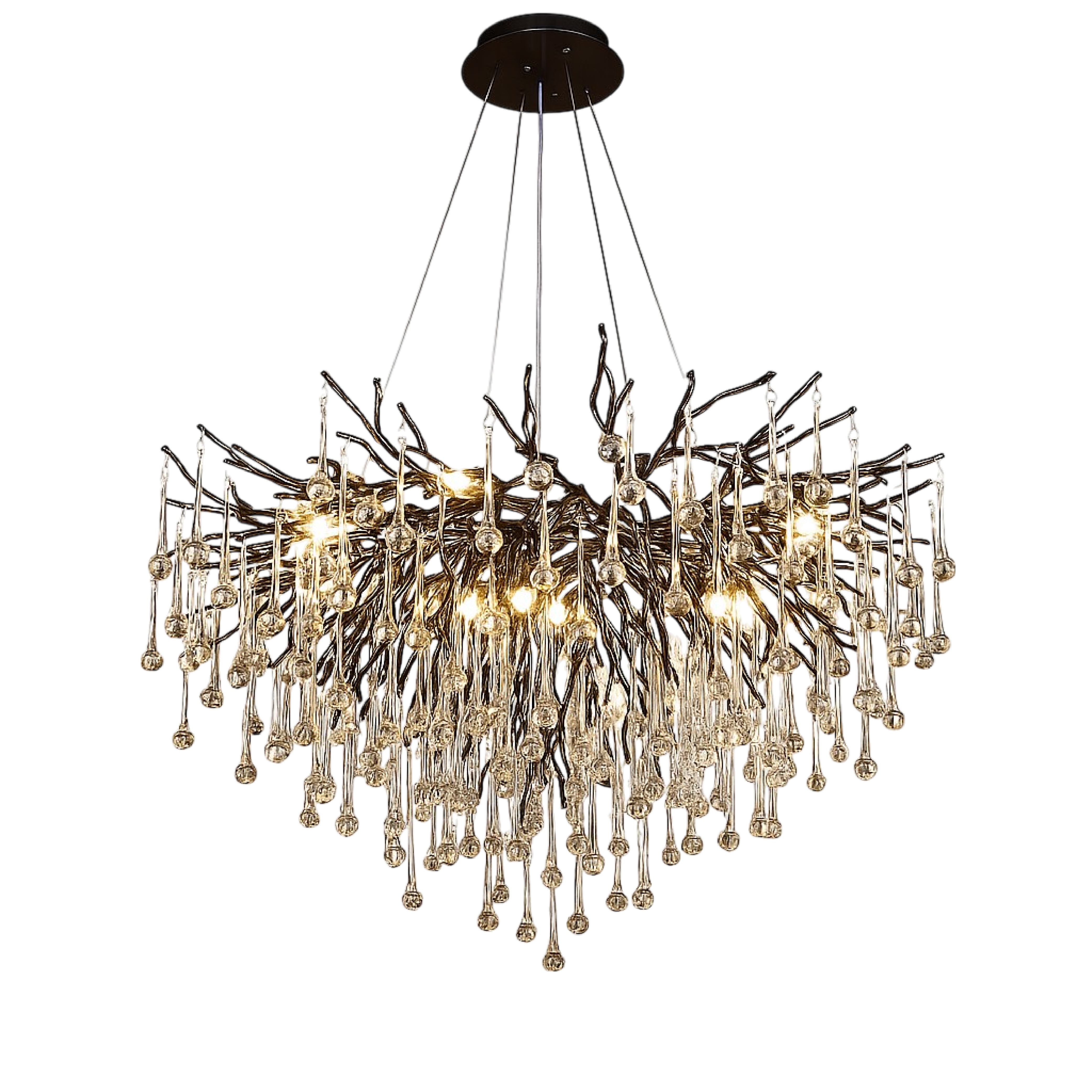 Lustre nero Goccia di pioggia