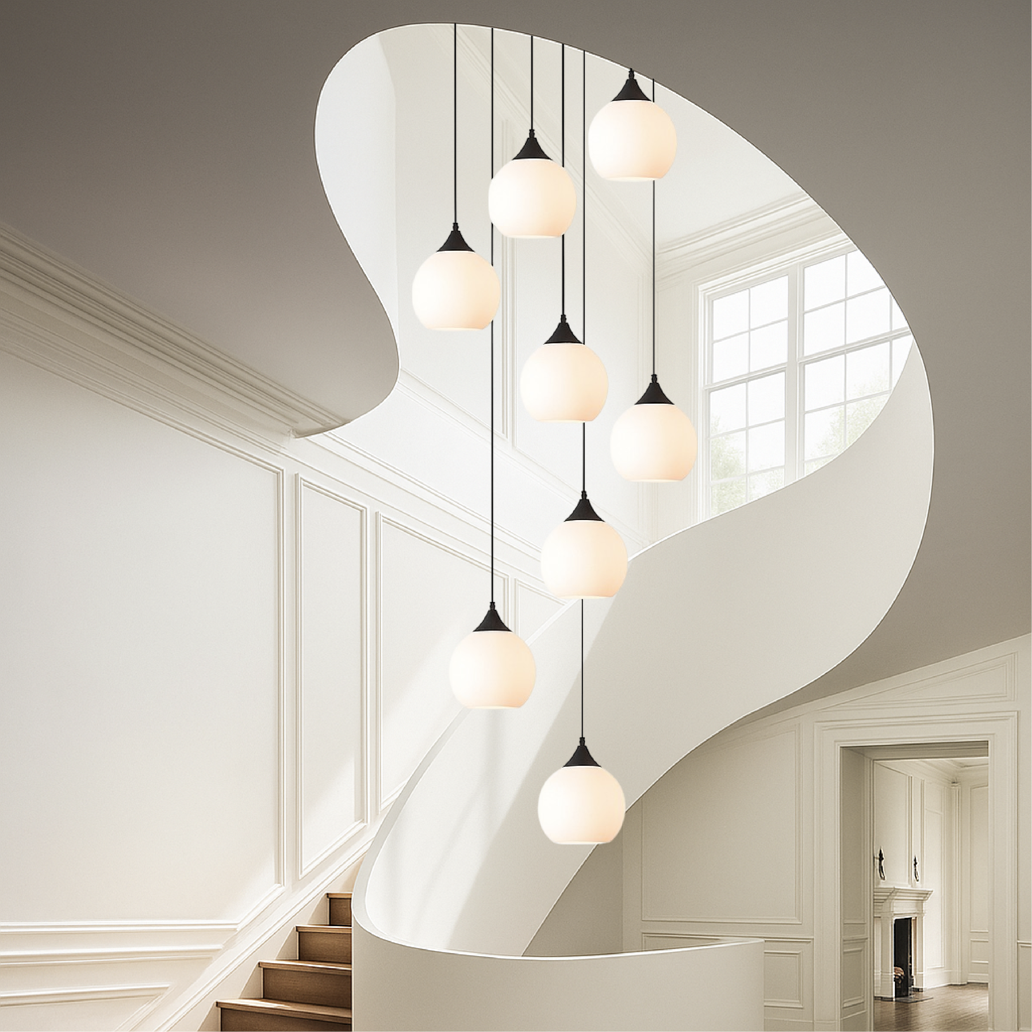 Lampadario della scala della Villa de Gade
