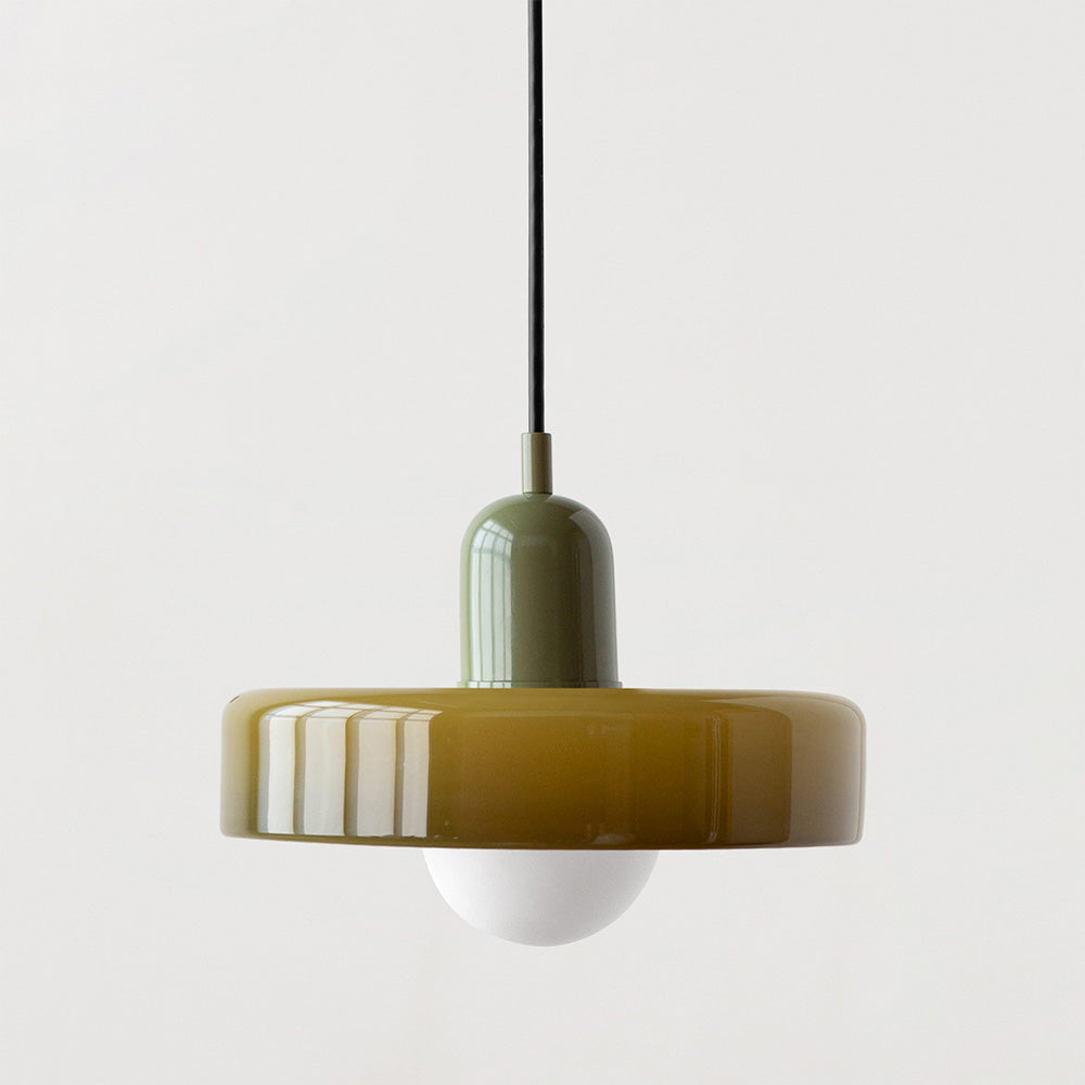 Lampe Suspendue Bauhaus en Verre Coloré - Décoration Intérieure Moderne trave