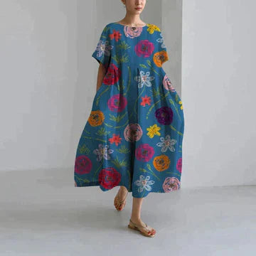Robe décontractée et élégante à imprimé floral en LX- pour un style moderne et féminin