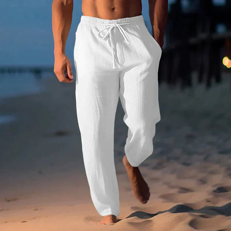 Pantalon d'été en lin pour hommes Marcel | Confort léger et luxe lin travel b