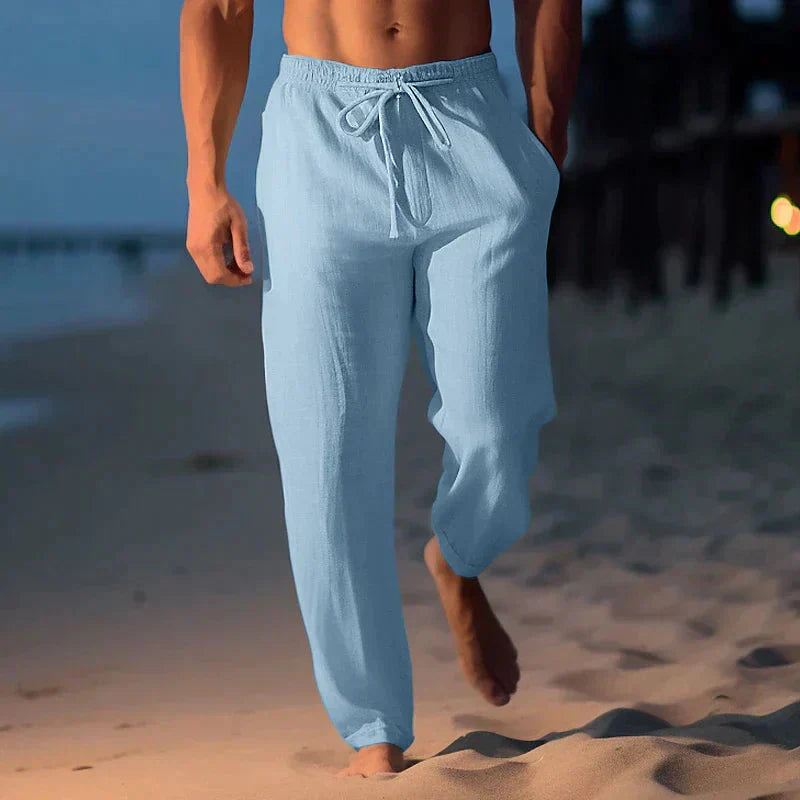Pantalon d'été en lin pour hommes Marcel | Confort léger et luxe lin travel b