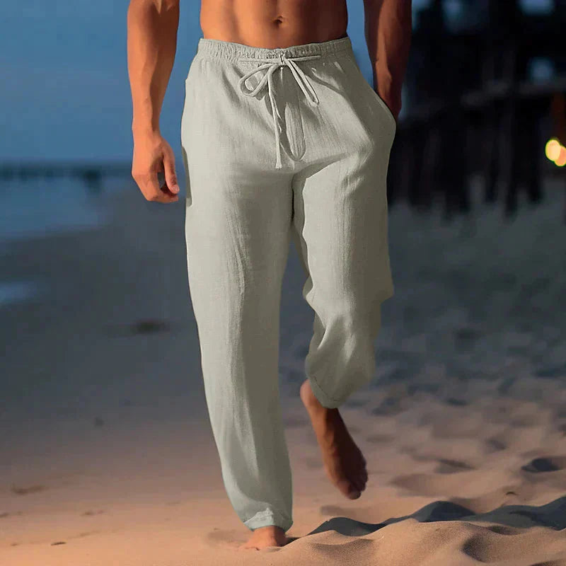 Pantalon d'été en lin pour hommes Marcel | Confort léger et luxe lin travel b