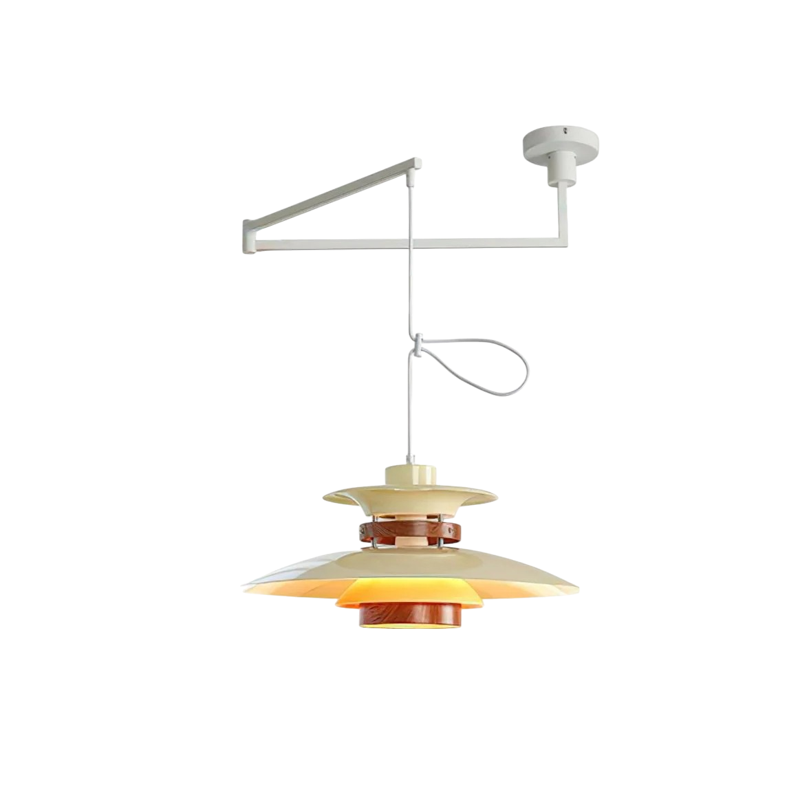 Lampada a sospensione con braccio articolato Merado