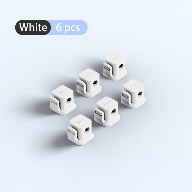 Mini Clips de Câble Blanc ( pièces) - Serre-Câbles Légers et Écologiques trav