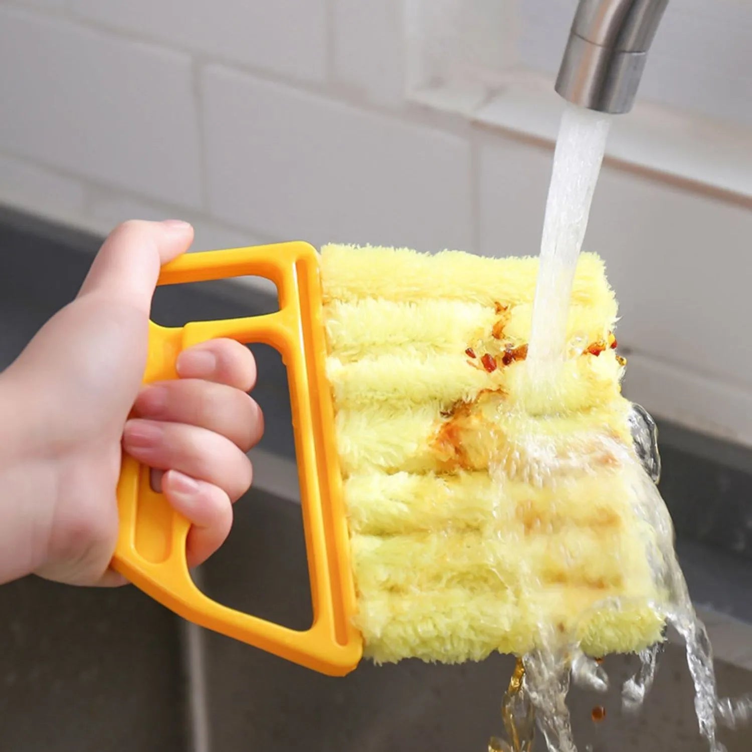 Nettoyeur de poussière en microfibre lavable pour fenêtres - Design de rouleau innovant pour un nettoyage en profondeur