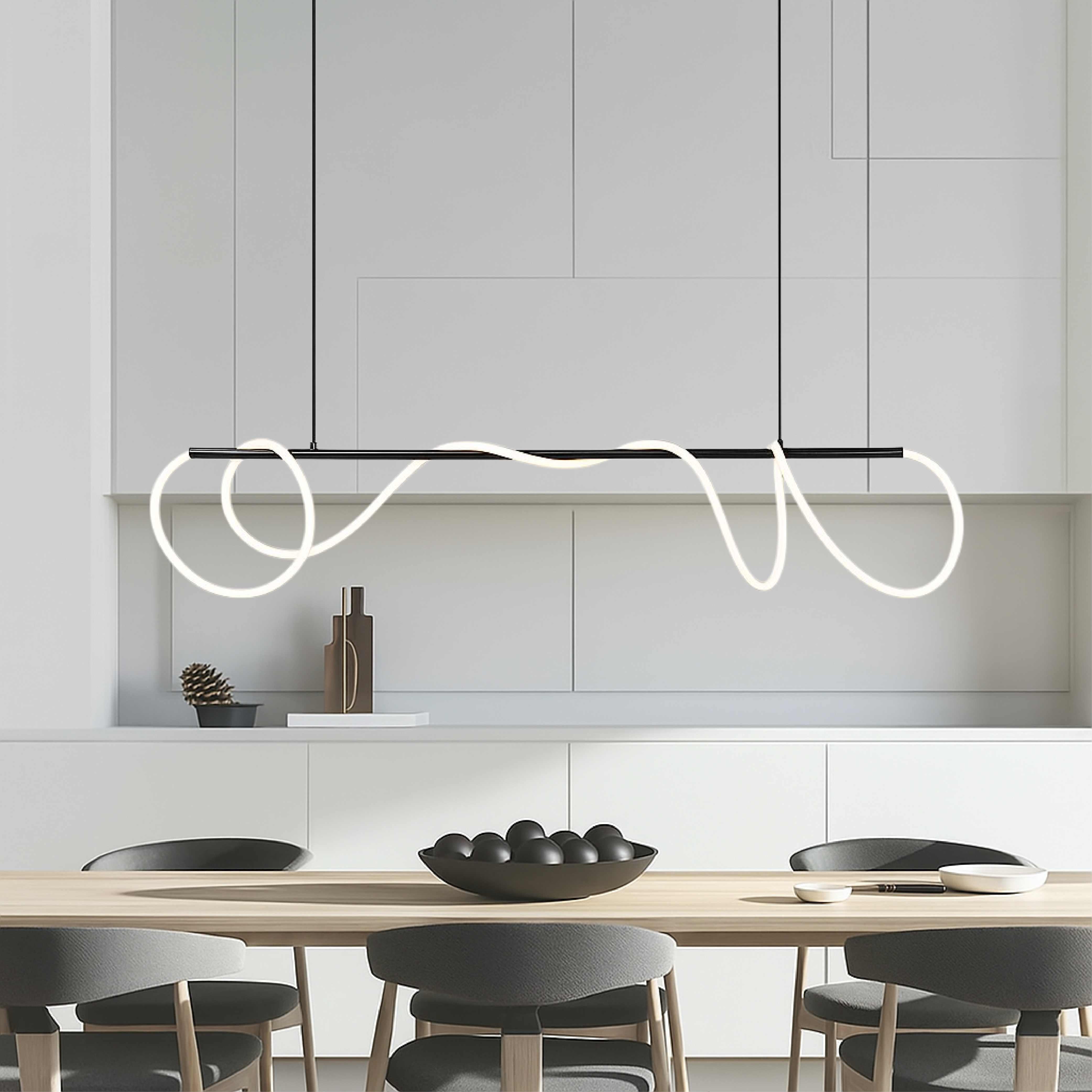 Sospensione lineare per tavolo da cucina
