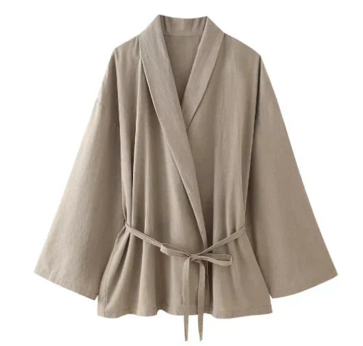 Ensemble Kimono Pièces Norma en Kaki - Tenue de Soirée Chic et Féminine trave