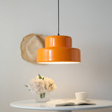 Lampada a sospensione Bauhaus arancione italiana