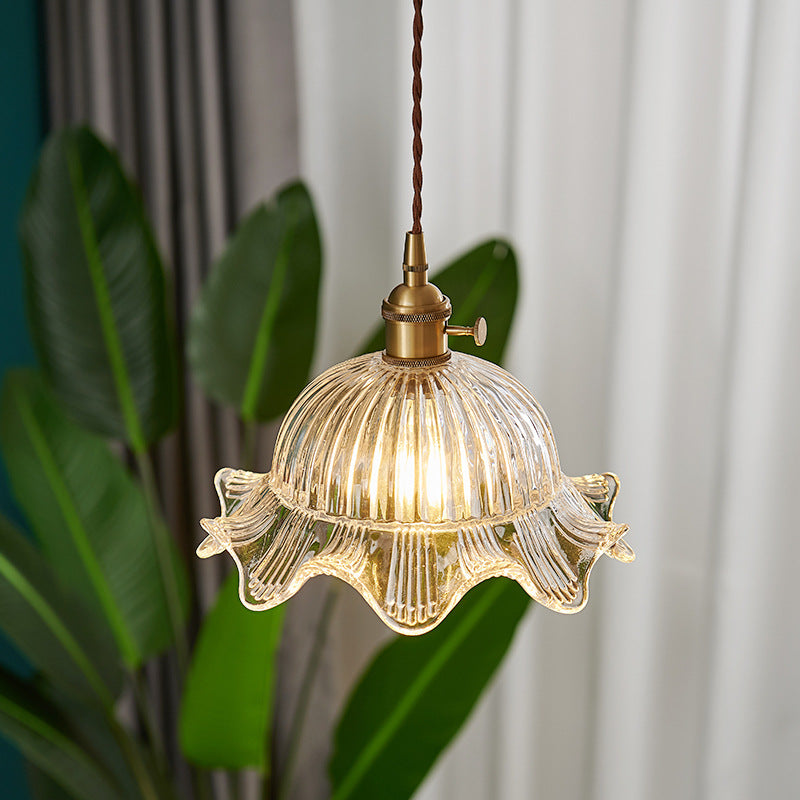 Lampada a sospensione vintage trasparente