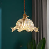 Lampada a sospensione vintage trasparente