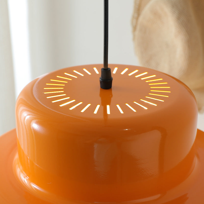 Lampada a sospensione Bauhaus arancione italiana