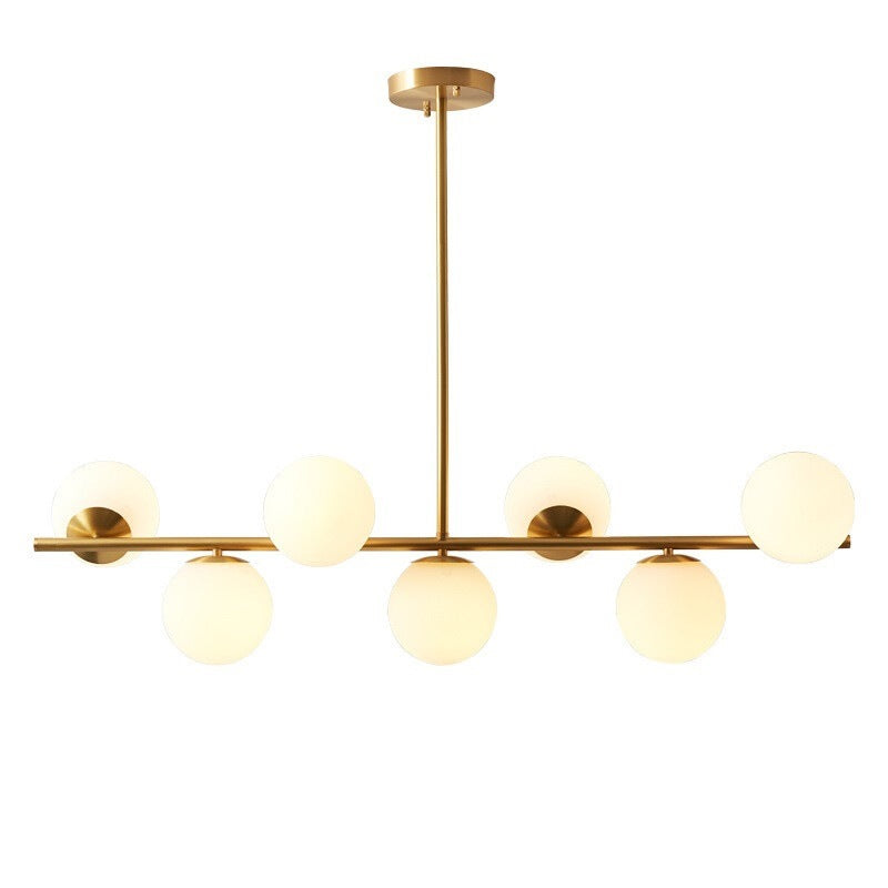 Lampadario da tavolo da cucina dorato