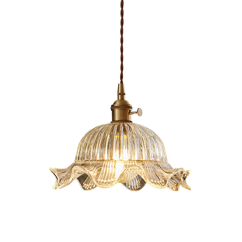Lampada a sospensione vintage trasparente