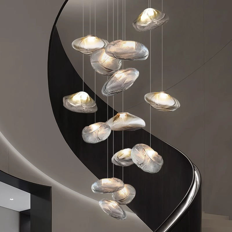 Lampadario Villa in vetro nordico