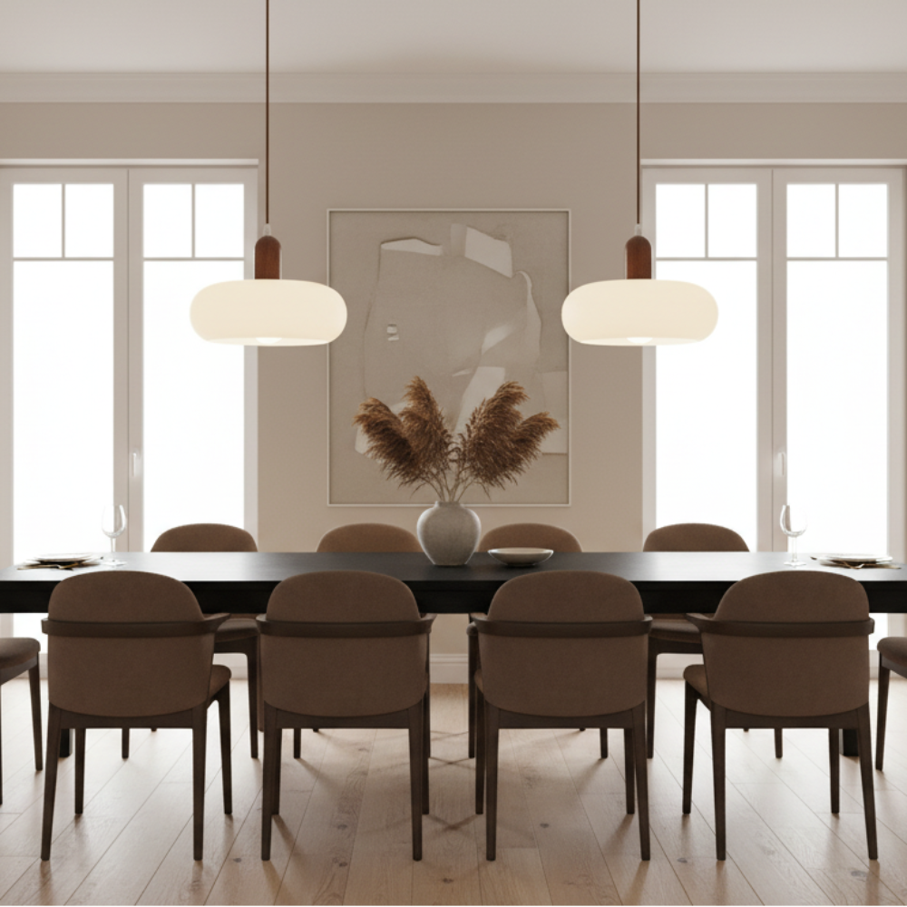 Lampada a sospensione crema nordica