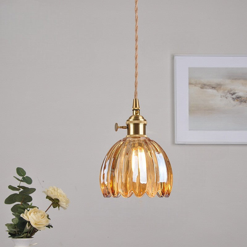 Lampada a sospensione giapponese in vetro