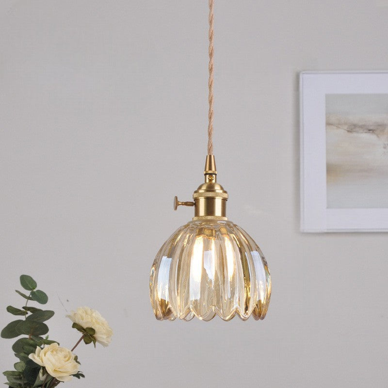 Lampada a sospensione giapponese in vetro