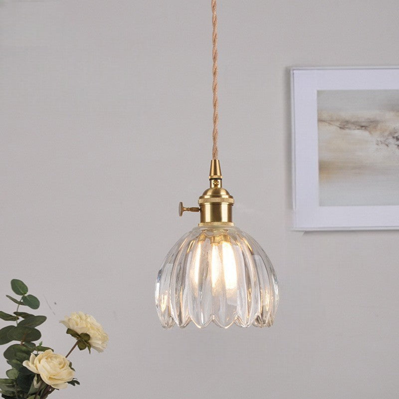 Lampada a sospensione giapponese in vetro