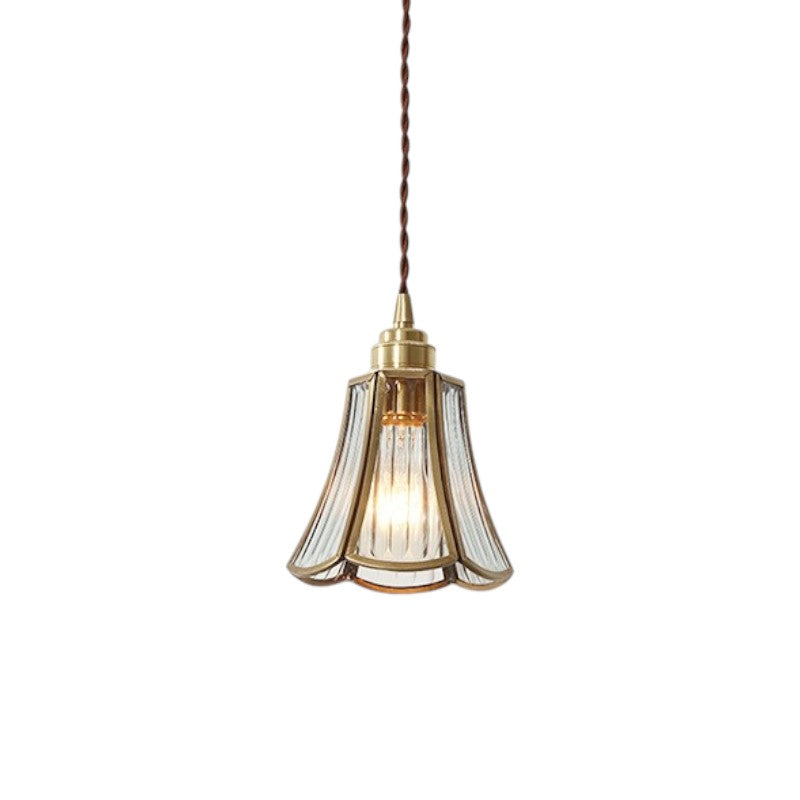 Lampada a sospensione in vetro vintage