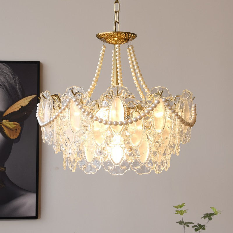 Lampadario in cristallo francese