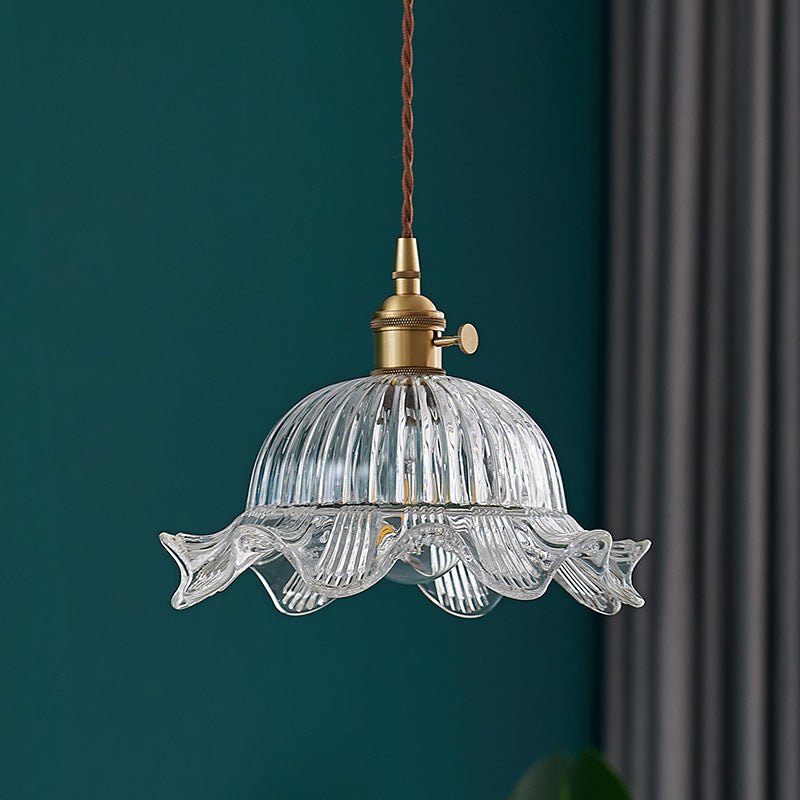 Lampada a sospensione vintage trasparente