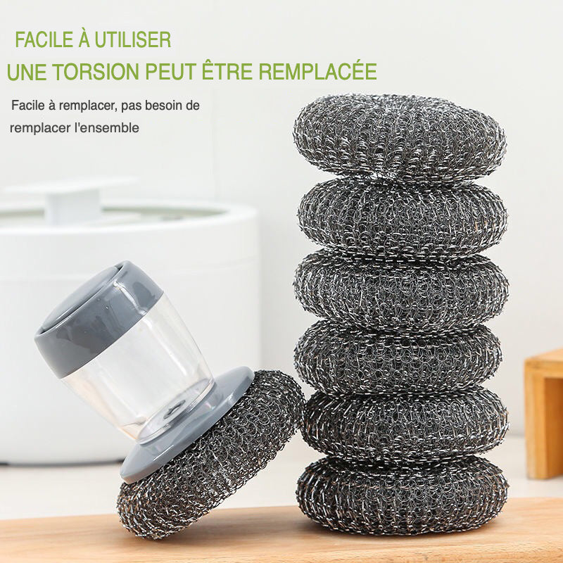 Pinceau de distribution de savon de cuisine - Brosse distributrice de savon avec design antibactérien
