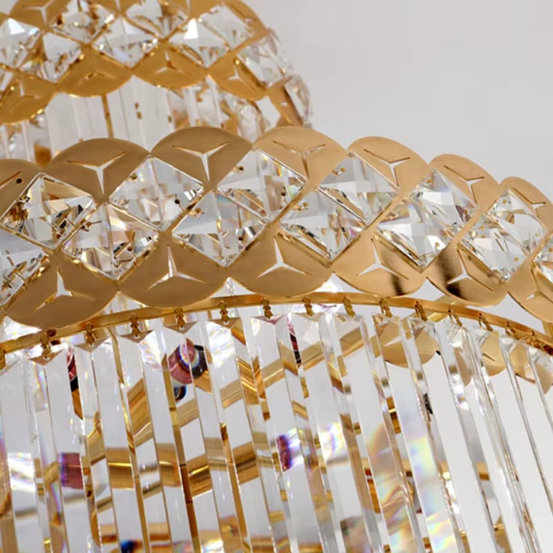 Lampadario moderno per scale in cristallo