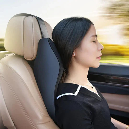 Coussin Appui-Nuque Beige - Confort et Détente en Voyage en Voiture travel bo