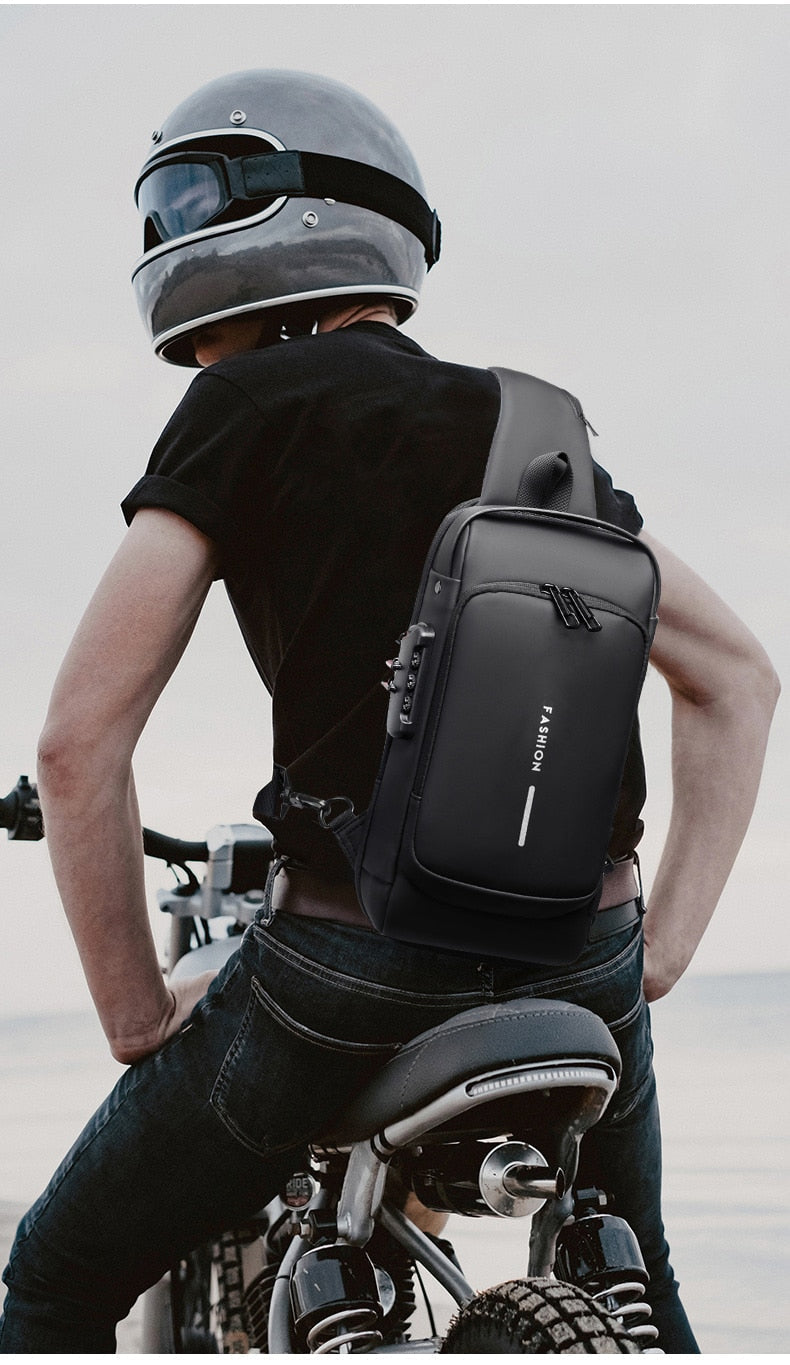 Sac à bandoulière USB antivol avec fermeture éclair sécurisée pour une tranquillité d'esprit accrue